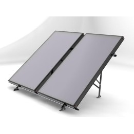 Structure sol pour 2 panneaux solaires thermiques piscine