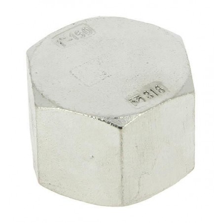 Bouchon 3/4" et 1" femelle acier inoxydable 316