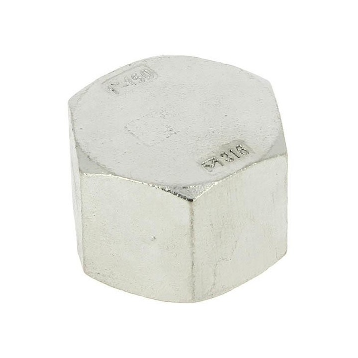 Bouchon 3/4\" et 1\" femelle acier inoxydable 316