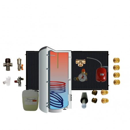 Kit chauffe-eau solaire thermosiphon ballon vertical 150 litres