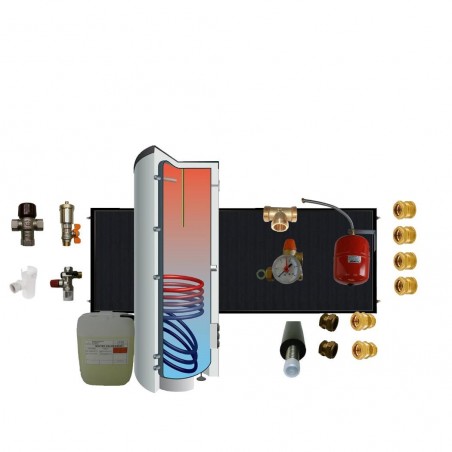Kit chauffe-eau solaire thermosiphon ballon vertical 120 litres
