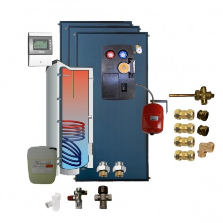 Kit 400 litres + 3 panneaux solaires thermiques
