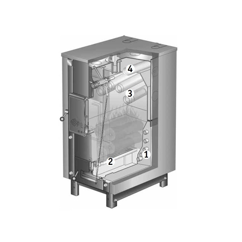 Chaudières à bois PERGE MC Classique de 20 à 40 kW thermosiphon — free download