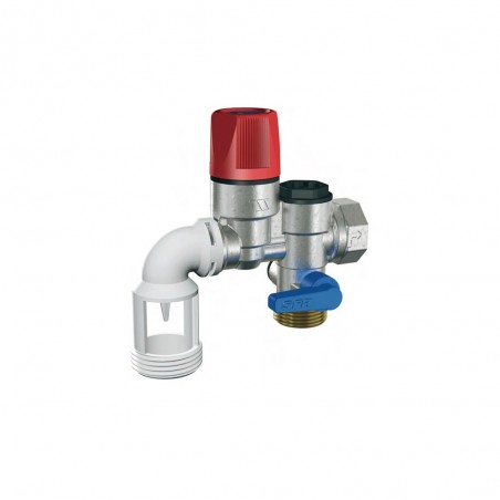 Groupe de sécurité sanitaire coudé SFR WATTS INOX pour chauffe-eau