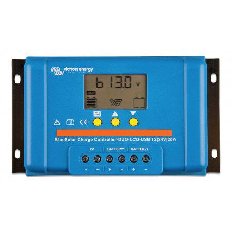 Régulateur de charge Victron BlueSolar PWM DUO 12/24V 20A LCD & USB