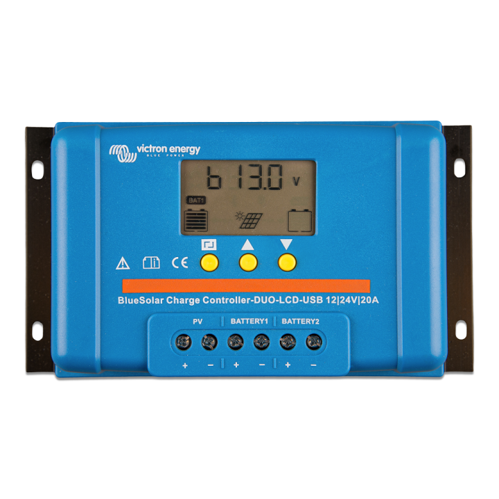 Régulateur de charge Victron BlueSolar PWM DUO 12/24V 20A LCD & USB