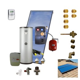 Kit chauffe-eau solaire 200 litres avec 1 panneaux solaire thermique