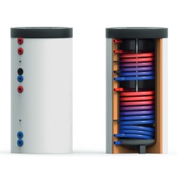 Ballon vertical solaire 1000L classe C double échangeur