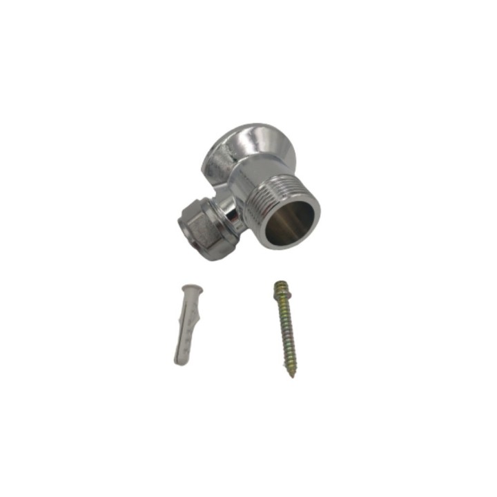 Coude Mâle à applique chrome poli multicouche