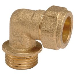 Raccord à compression olive mâle coudé 15, 18 ou 22 - 3/4\"M ou 1\"M