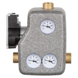 Groupe de recirculation anti-condensation pour chaudière à combustible solide avec vanne thermostatique 55°C