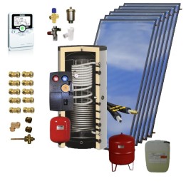 Système solaire combiné (SSC) 1000 litres avec raccords et liaison solaire