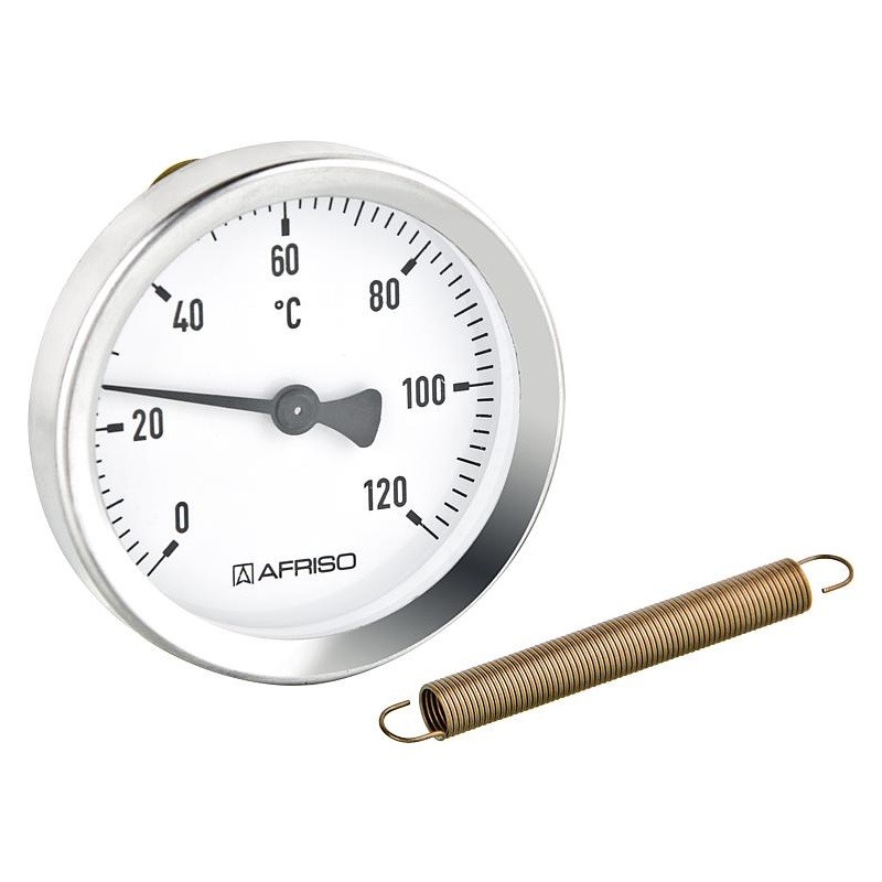 Thermomètre à applique avec ressort
