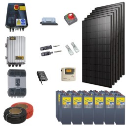 Kit solaire autonome 1800 Wc - onduleur - sud