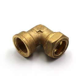 Raccord rapide à compression pour inox annelé coudé femelle
