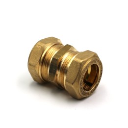 Raccord rapide à compression inox annelé - cuivre (olive) coudé