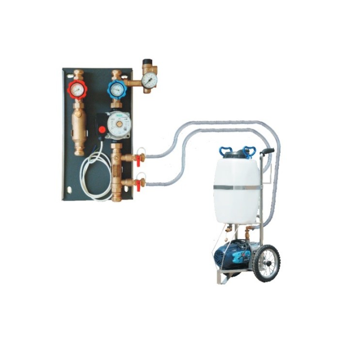 Pompe remplissage / rinçage installations solaires