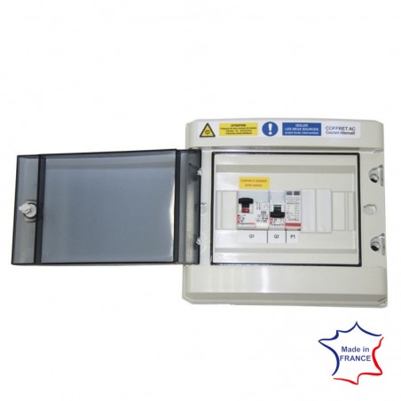 Coffret AC monophasé avec parafoudre et différentiel - photovoltaïque