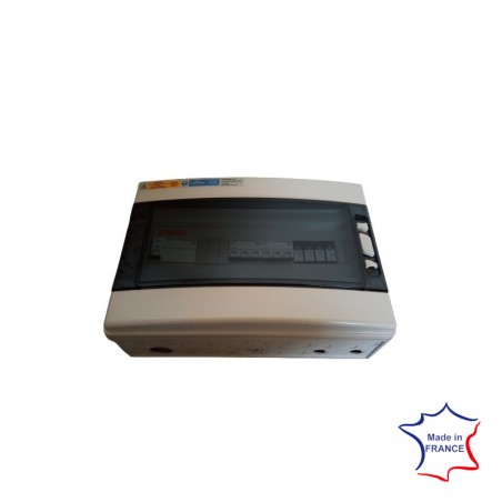 Coffret AC triphasé 12 Kw avec parafoudre et différentiel