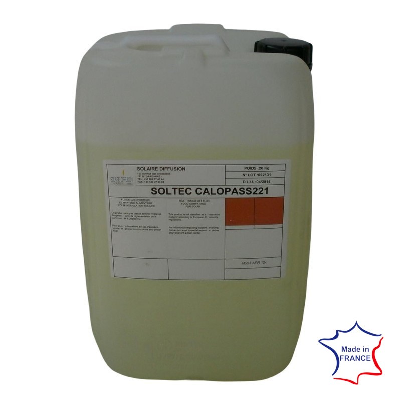 Fluide caloporteur antigel solaire made in France