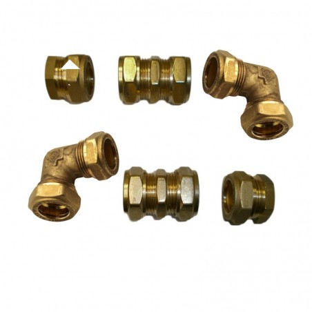 Kit raccordement 2 panneaux sur inox annelé sans option doigt de gant et purgeur