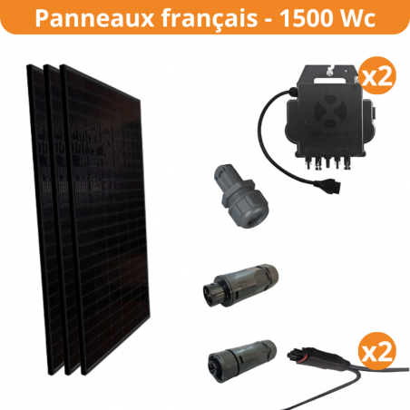 Kit solaire autoconso 3 panneaux - micro-onduleur