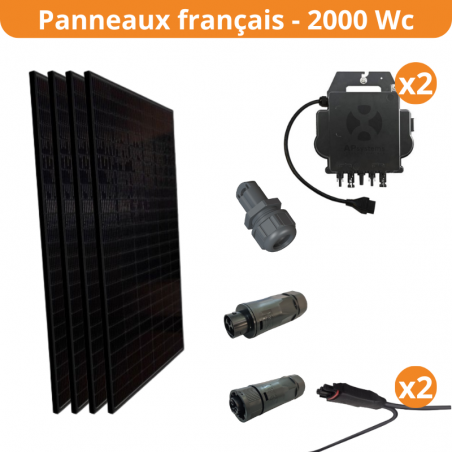 Kit solaire autoconso 4 panneaux - micro-onduleur