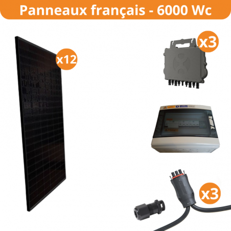 Kit solaire autoconso triphasé 12 panneaux - micro-onduleur