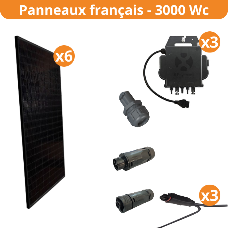 Kit solaire autoconso 6 panneaux - micro-onduleur