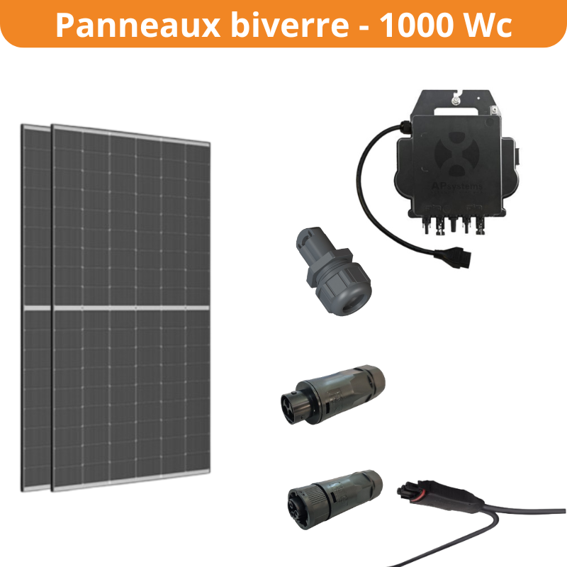 Kit solaire autoconso éco 2 panneaux - micro-onduleur