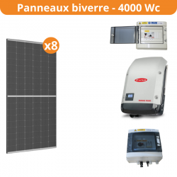 Kit solaire autoconso éco 8 panneaux biverre - onduleur Fronius