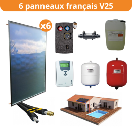 Kit chauffage solaire piscine nord - avec liaison