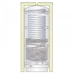 Ballon combiné BVCTM800 Hygiénique avec 1 échangeur supplémentaire