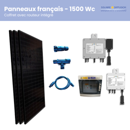 Kit solaire autoconso 3 panneaux - micro-onduleur connecté - coffret AC avec routeur
