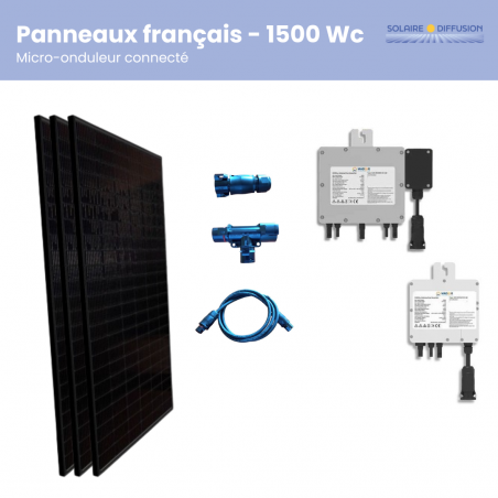 Kit solaire autoconso 2 panneaux - micro-onduleur connecté