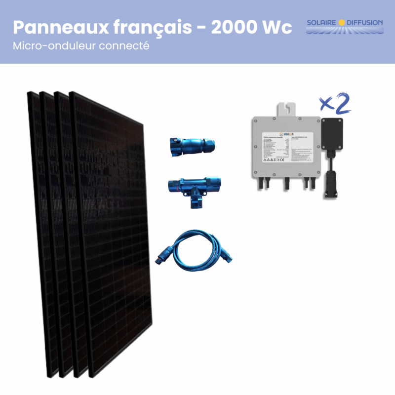 Kit solaire autoconso 4 panneaux - micro-onduleur connecté