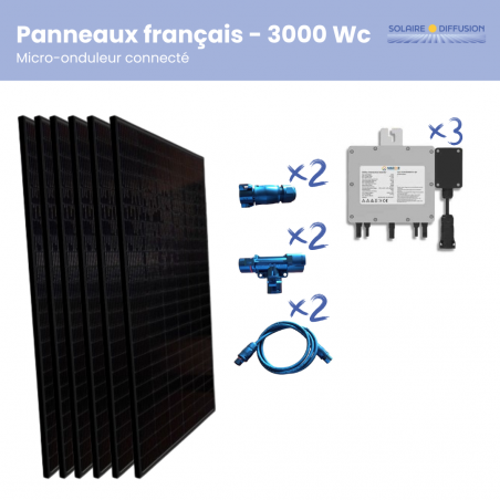 Kit solaire autoconso 2 panneaux - micro-onduleur connecté
