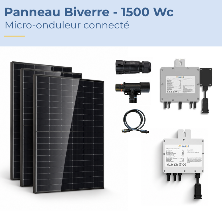 Kit solaire autoconso 3 panneaux DMEGC - micro-onduleur connecté