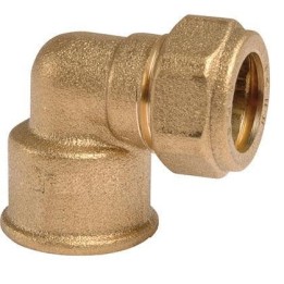 Raccord coudé à compression olive pour cuivre du DN15 au DN22