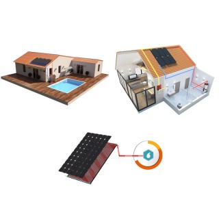 kits solaires photovoltaïques hybrides (chauffe-eau, chauffage)