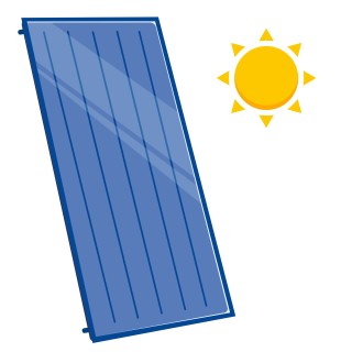 Panneau solaire thermique, fixations et accessoires de montage
